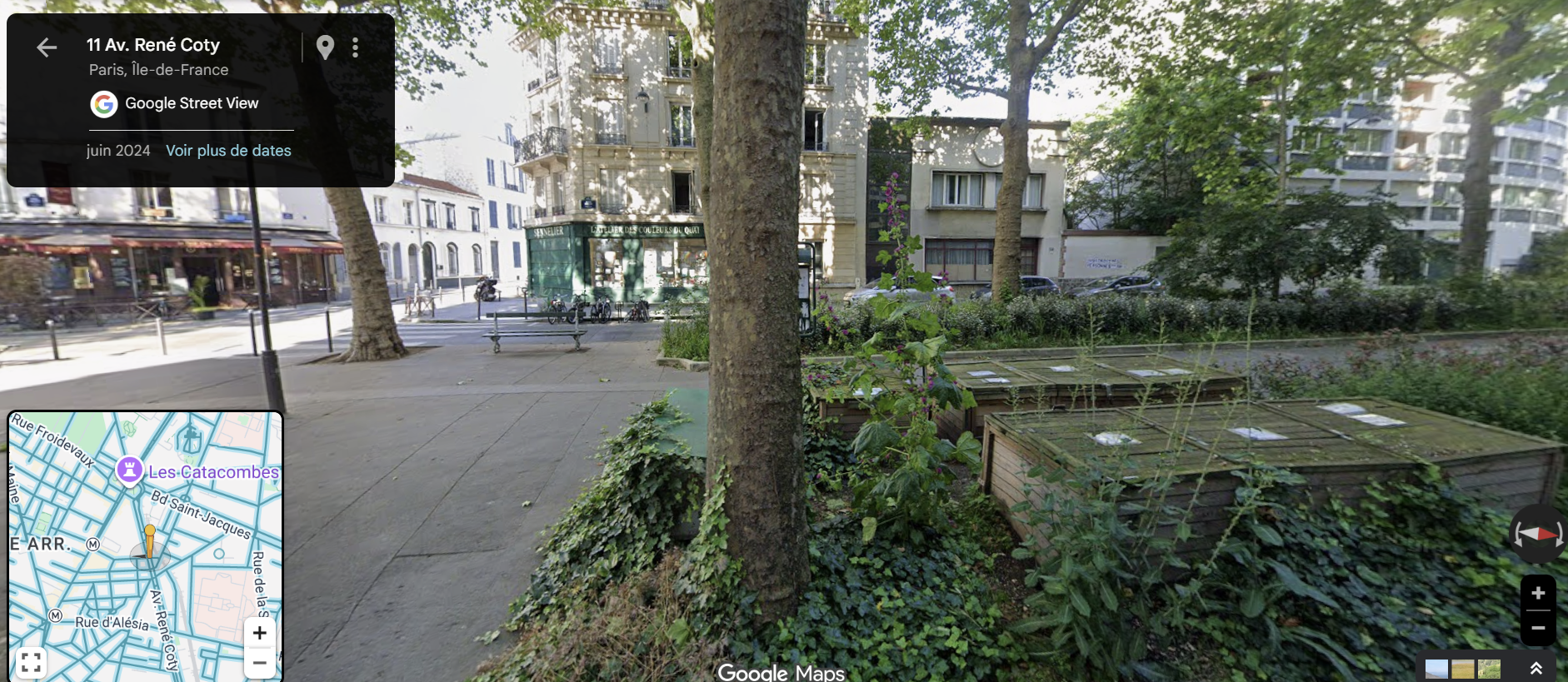 Le site de compostage, avenue René Coty à Paris